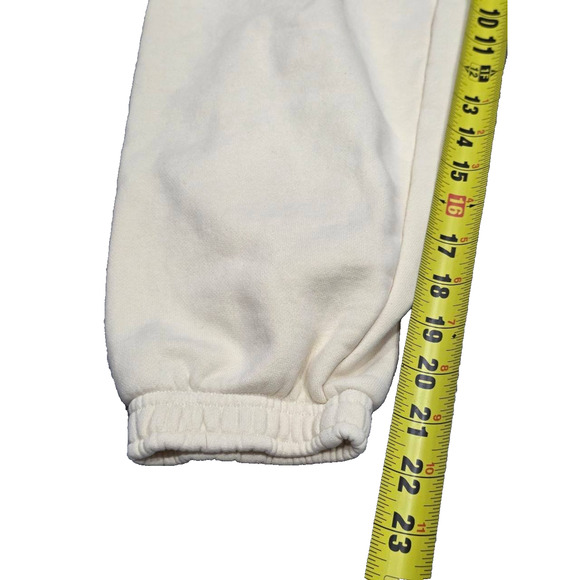 Aritzia Sweatpants Y2K TNA Graphic Cozy Fleece Cream 2XS A003777 - Picture 12 of 13